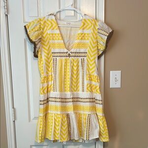 THML Short Sleeve Fringe Dress